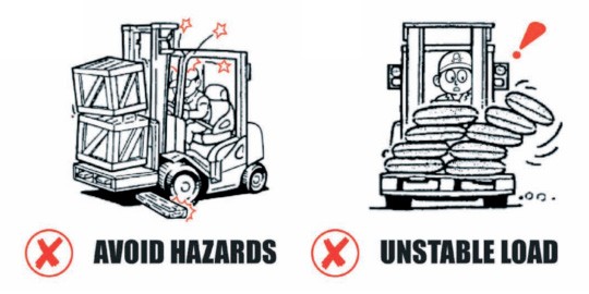 Hazards & Unstable Loads Graphic