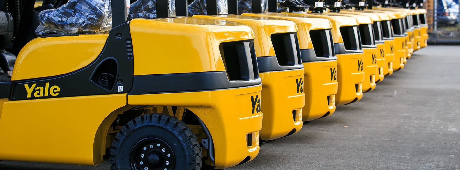 Fleet of new Yale forklifts.
